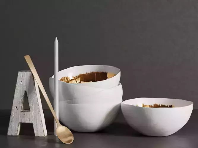 Brushed Nesting Bowls in Gold