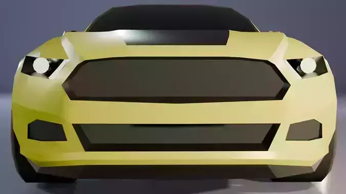 Low poly gameready Ford Mustang