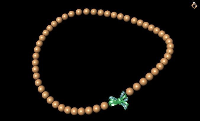 Pearl necklace 3D print model