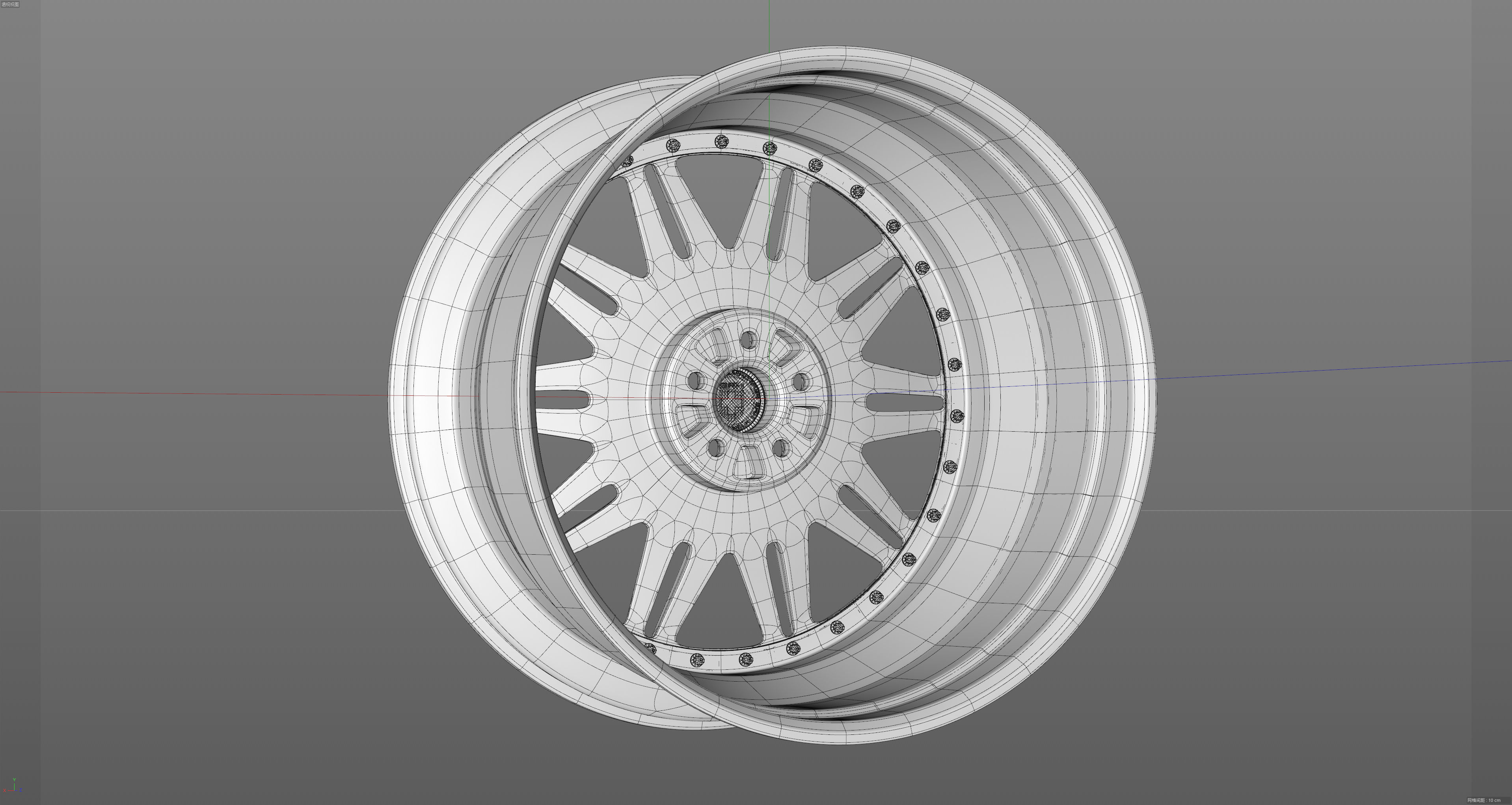 HRE 520Series 528 Low-poly 3D model_25