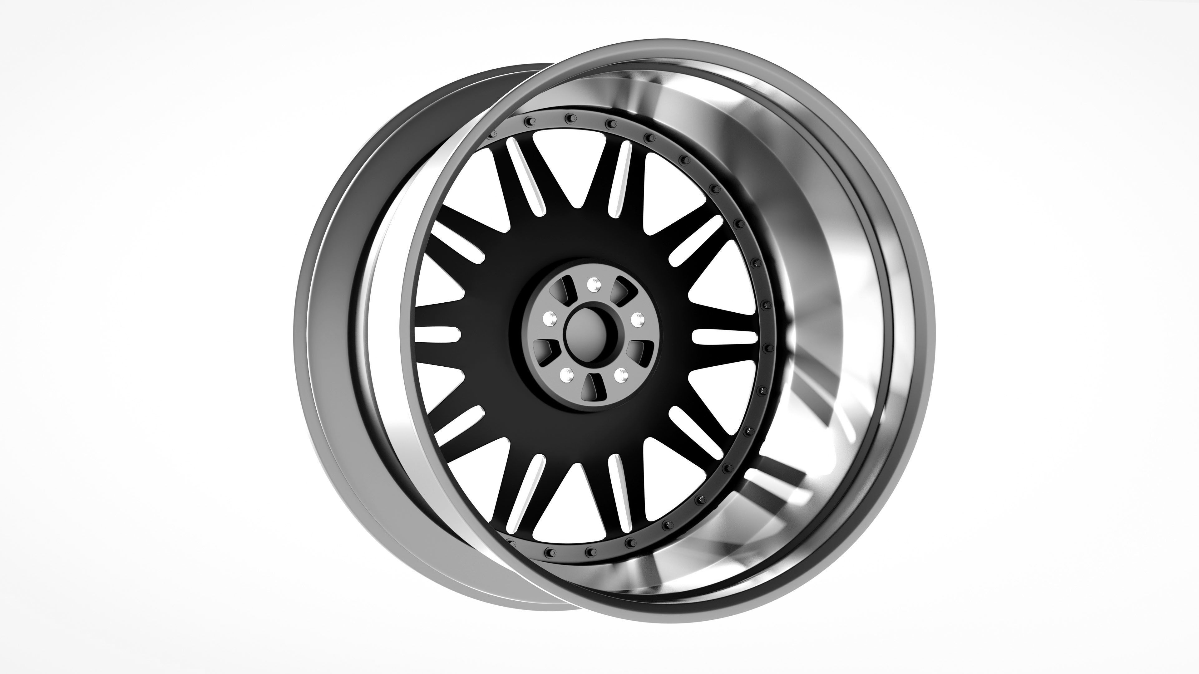 HRE 520Series 528 Low-poly 3D model_4