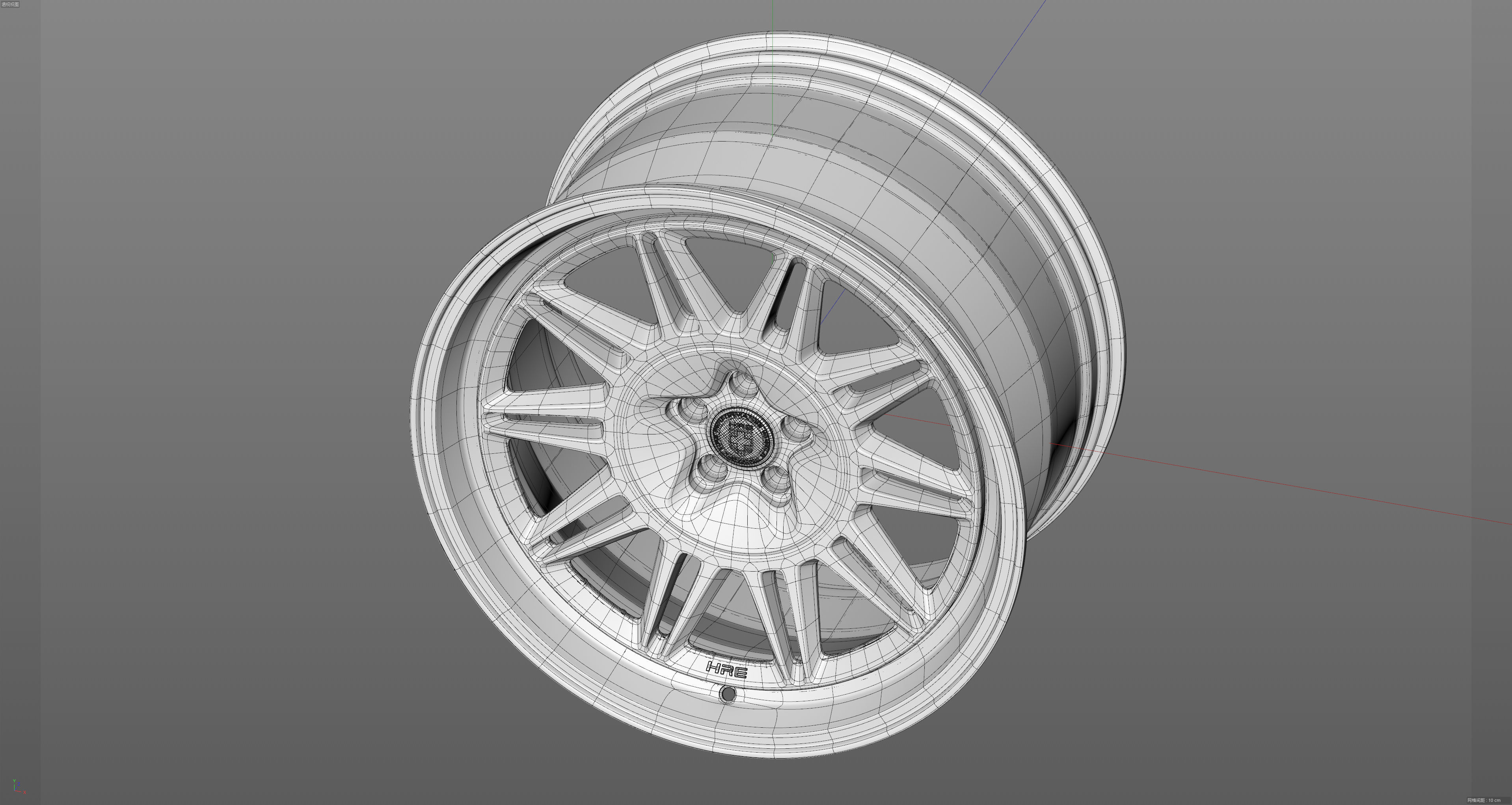 HRE 520Series 528 Low-poly 3D model_24