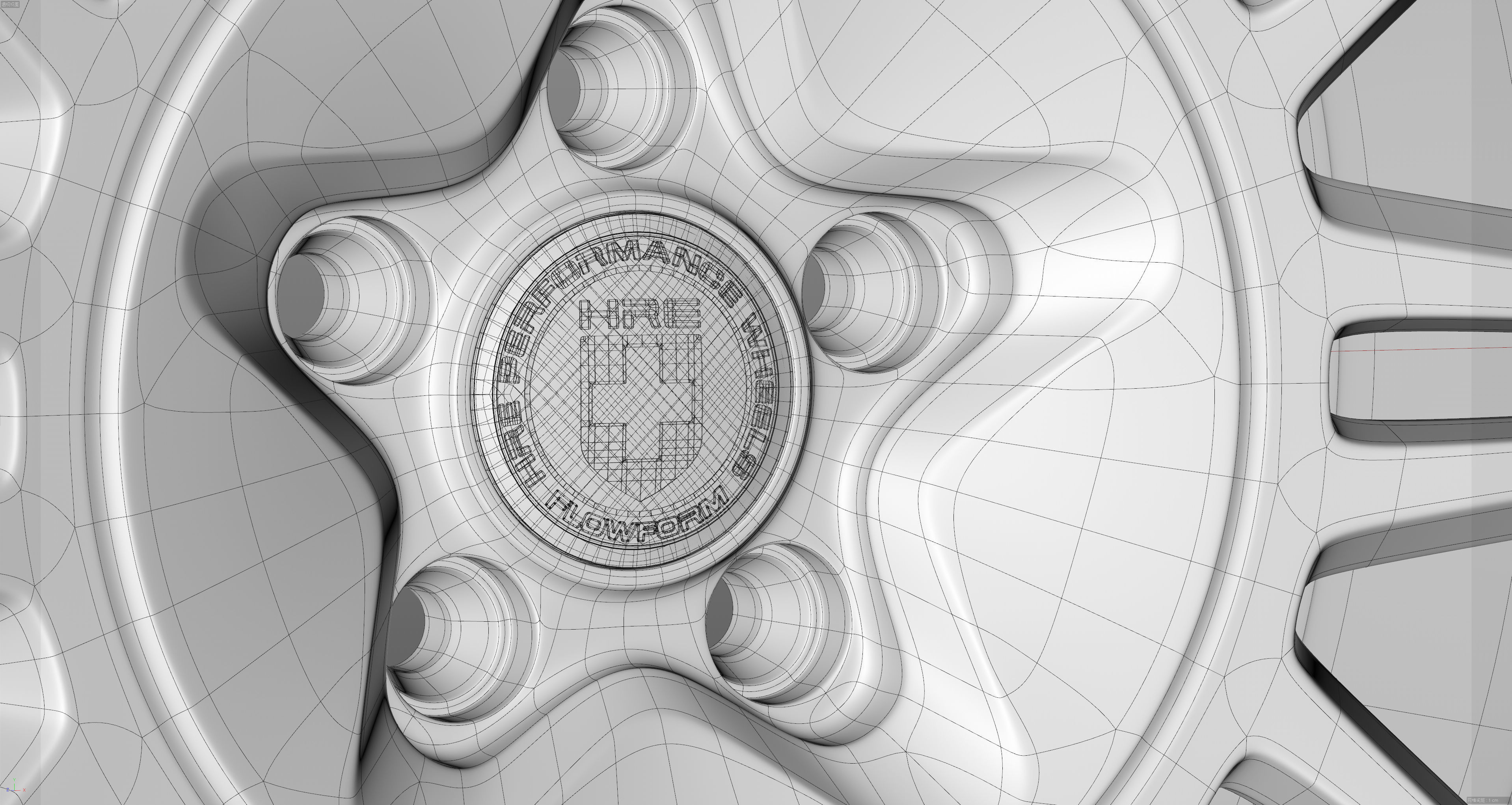 HRE 520Series 528 Low-poly 3D model_29