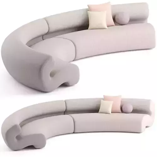 Gruuve Sofa Set02 by Moroso 3D model