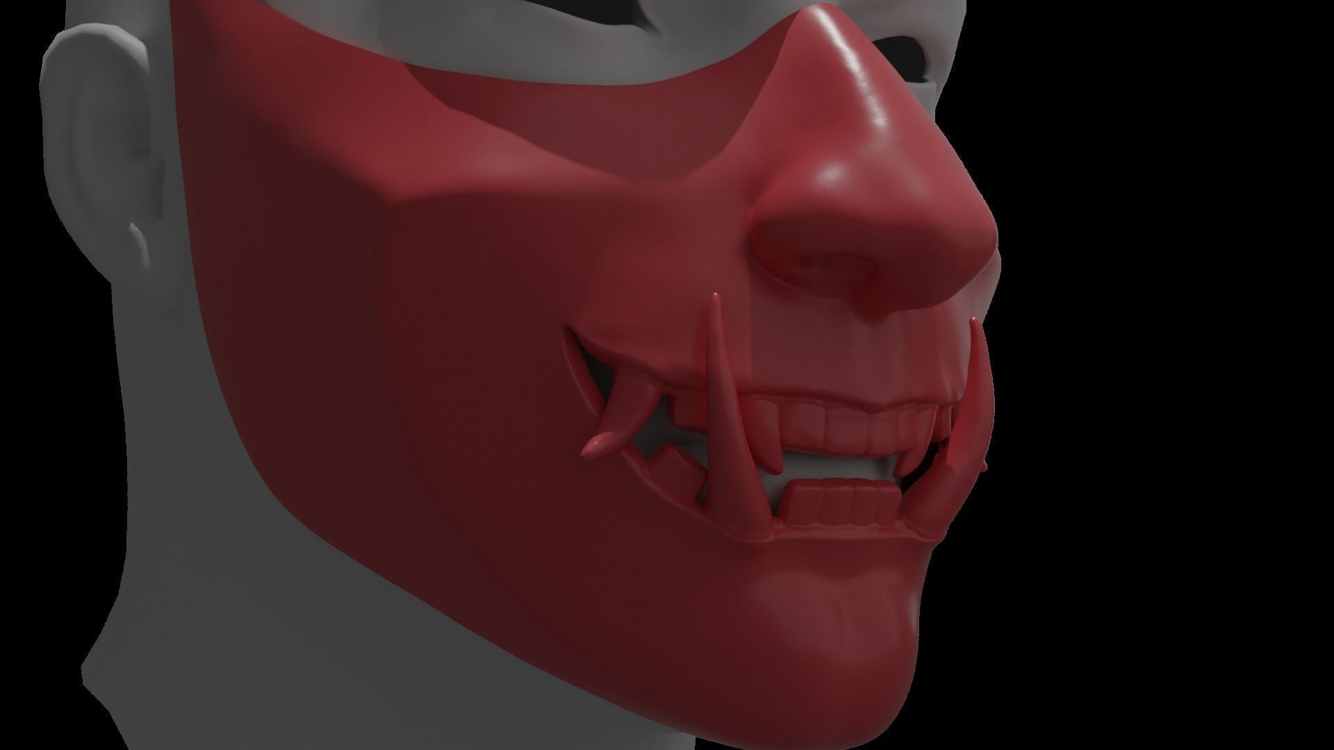 Demon mask Free 3D print model_3