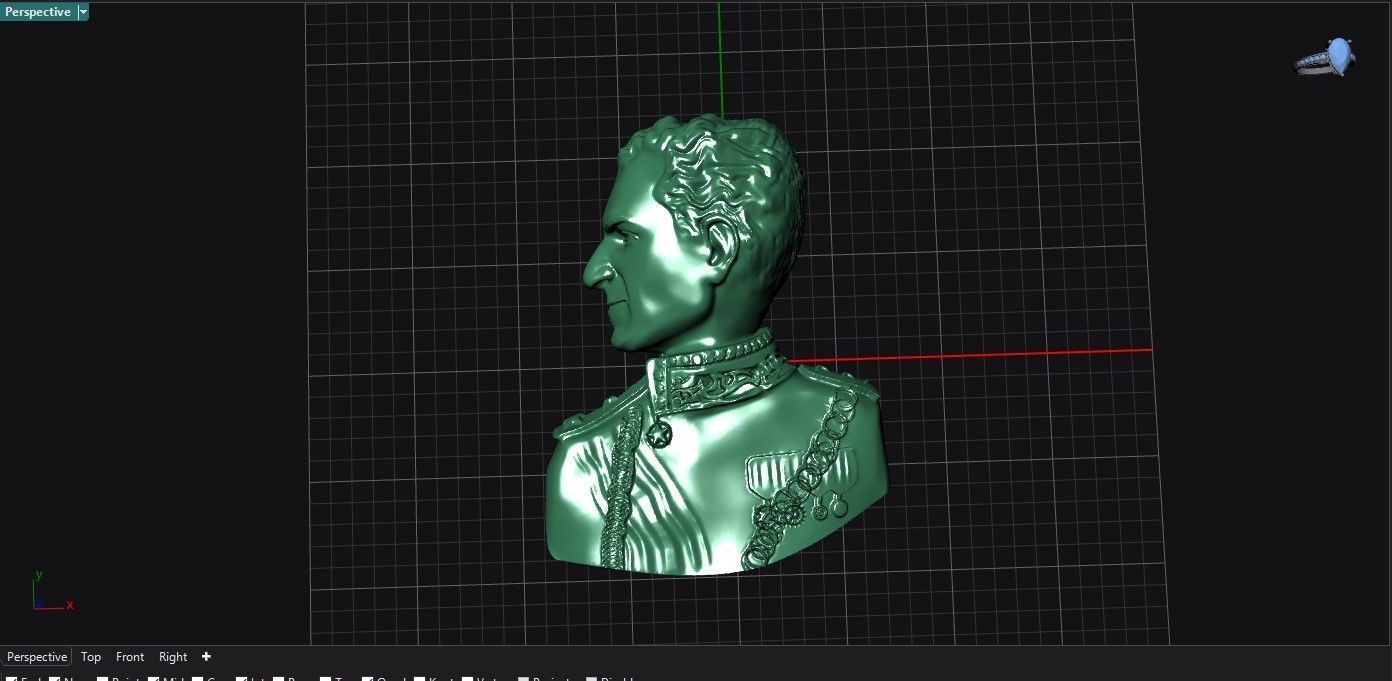 Mohammad Reza Shah Free 3D print model_3