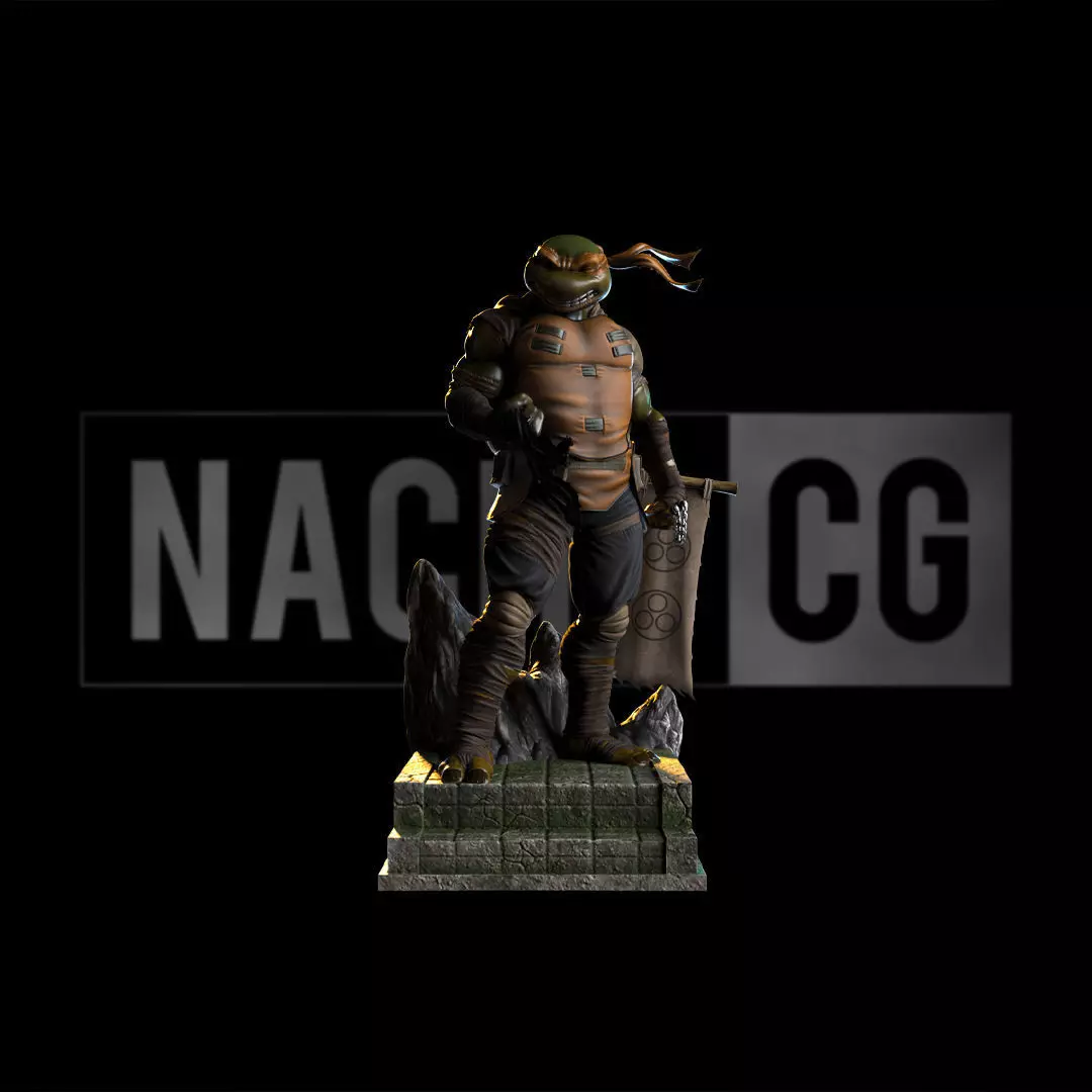 Fan Art - Michelangelo Last Ronin Version - Statue 3D print model_0