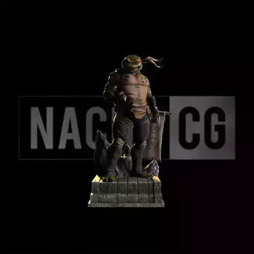 Fan Art - Michelangelo Last Ronin Version - Statue 3D print model