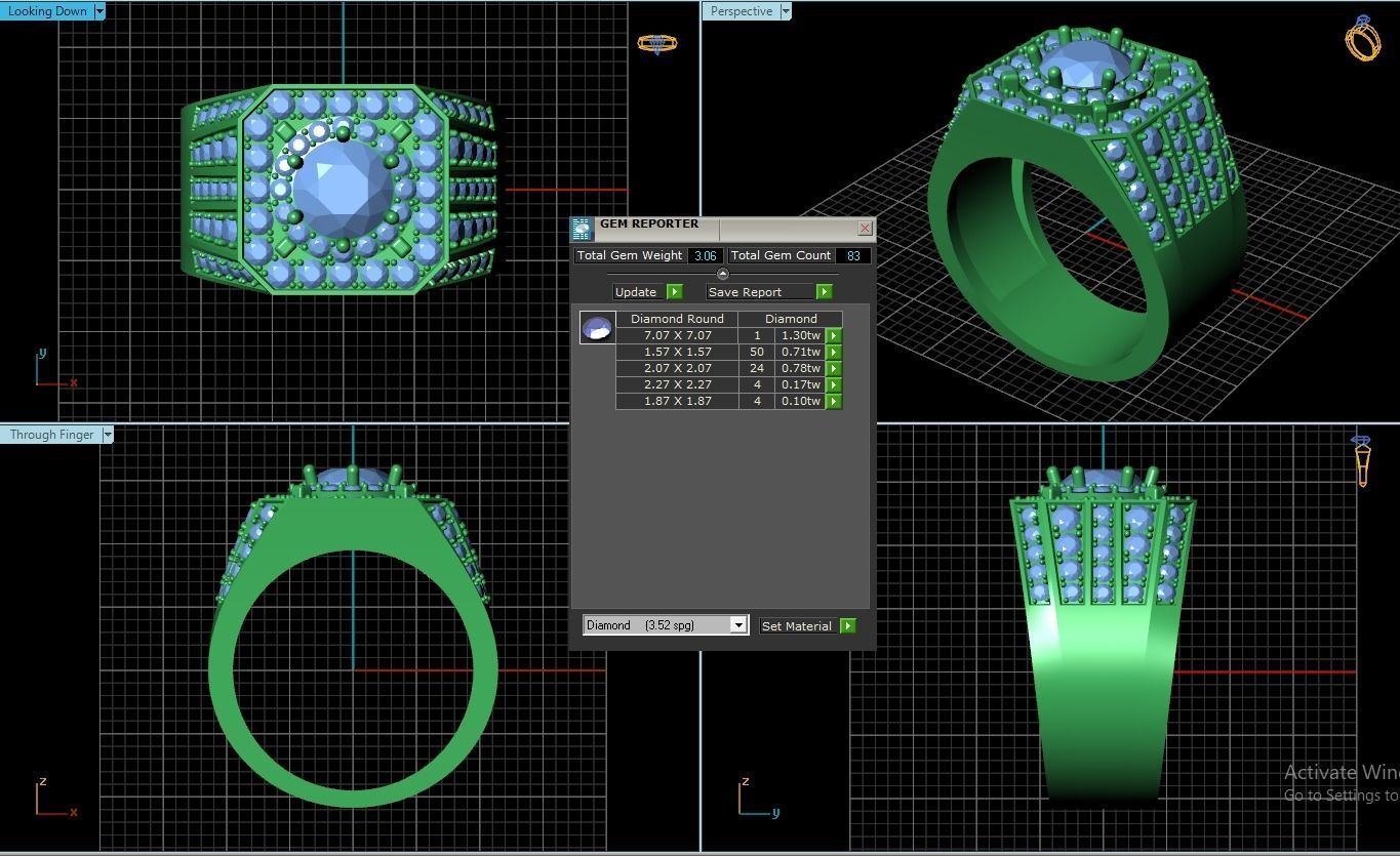Rings 3D print model_1