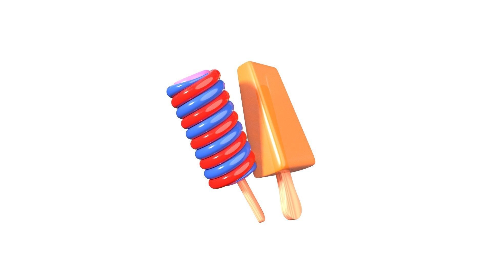 Ice Cream Stick 3D Illustration 3D model_6