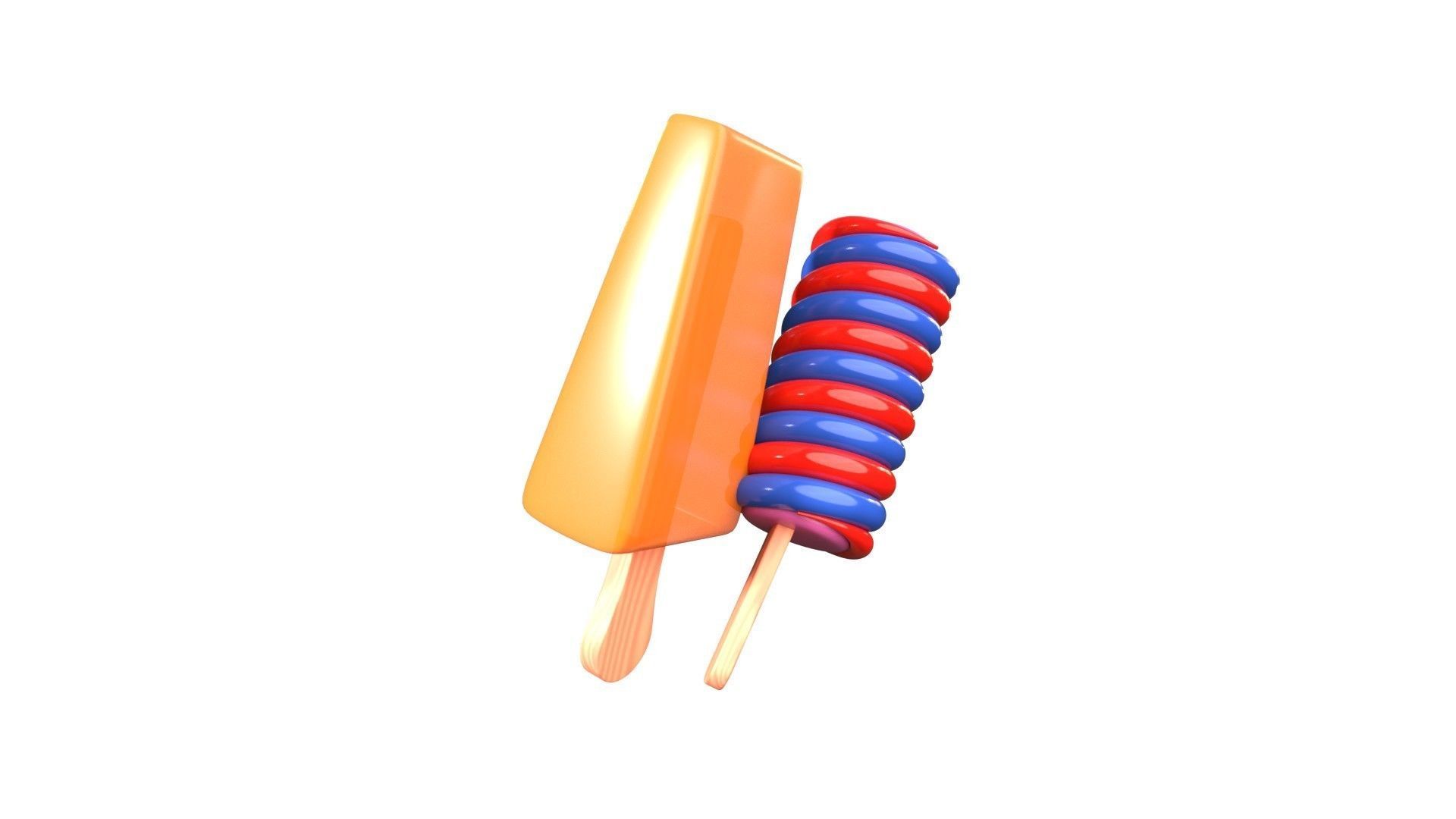Ice Cream Stick 3D Illustration 3D model_15