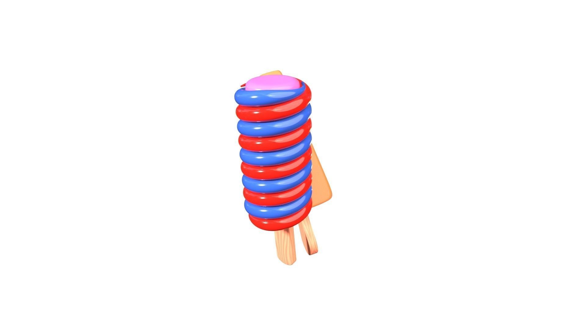 Ice Cream Stick 3D Illustration 3D model_3