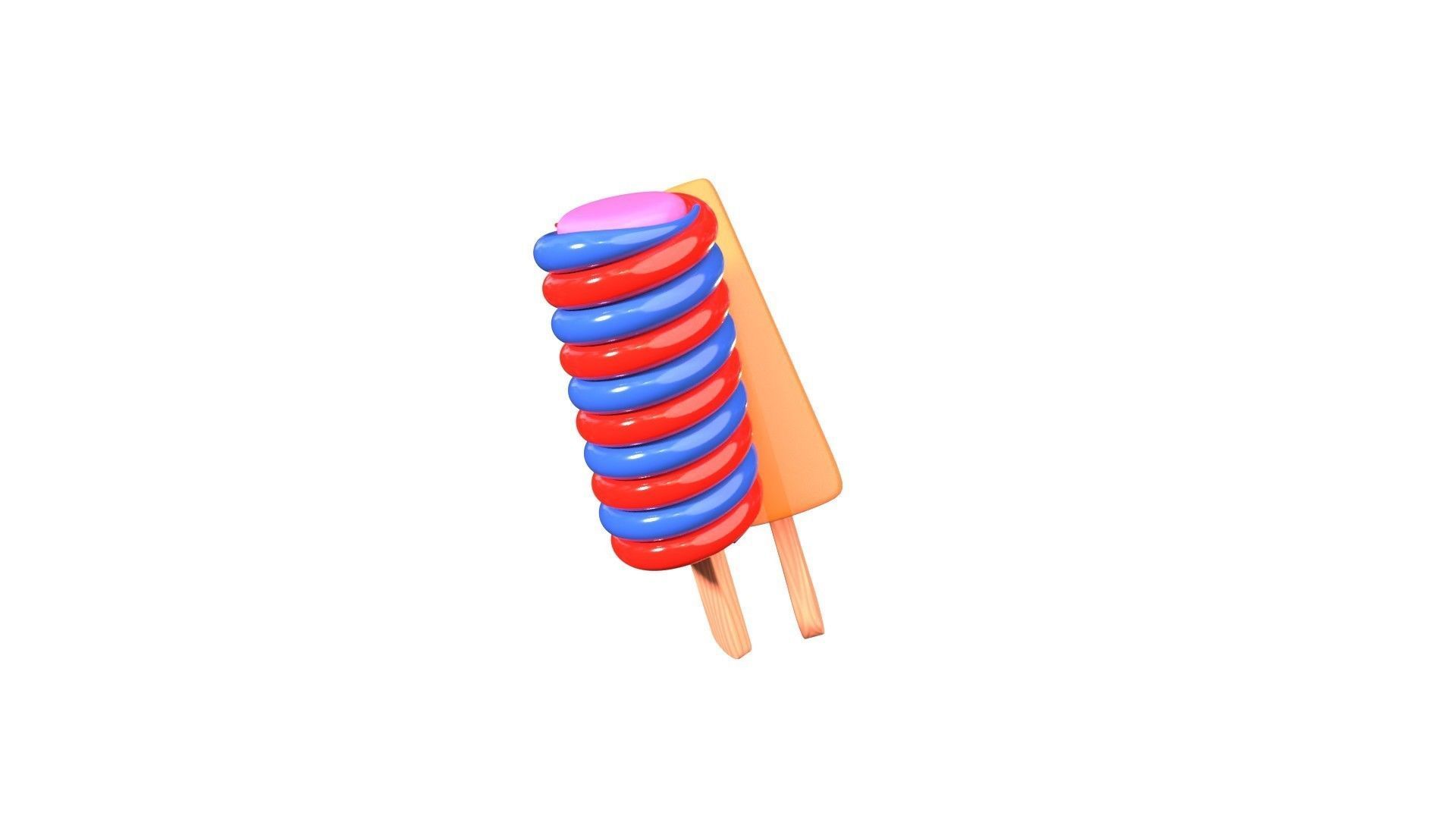 Ice Cream Stick 3D Illustration 3D model_4