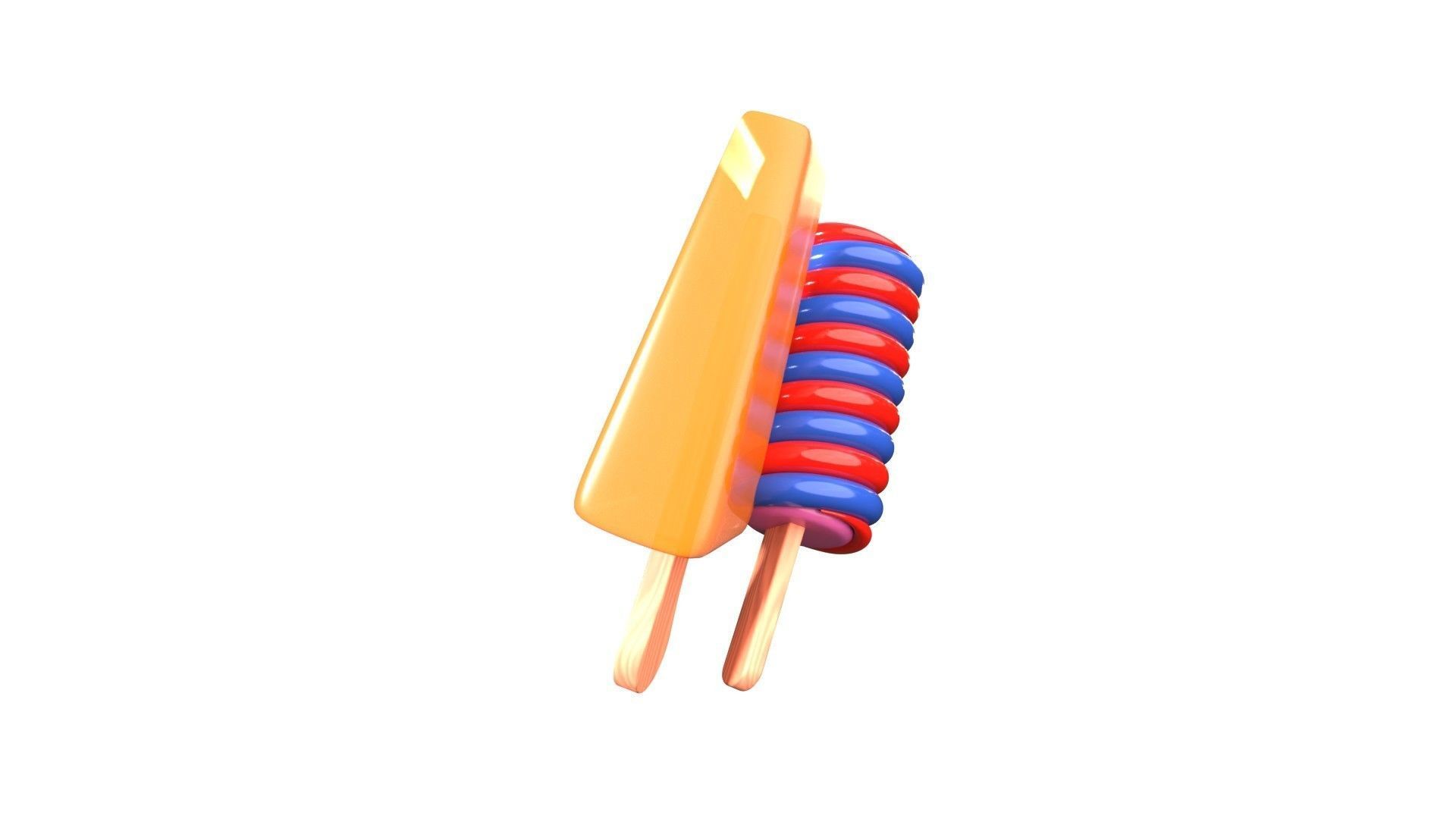 Ice Cream Stick 3D Illustration 3D model_14