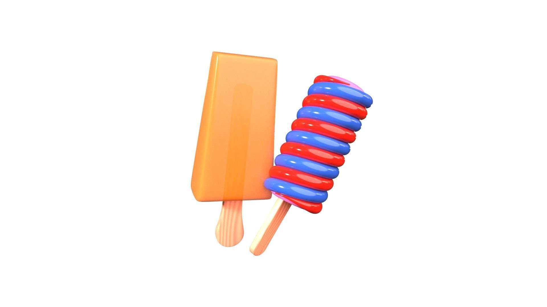 Ice Cream Stick 3D Illustration 3D model_17