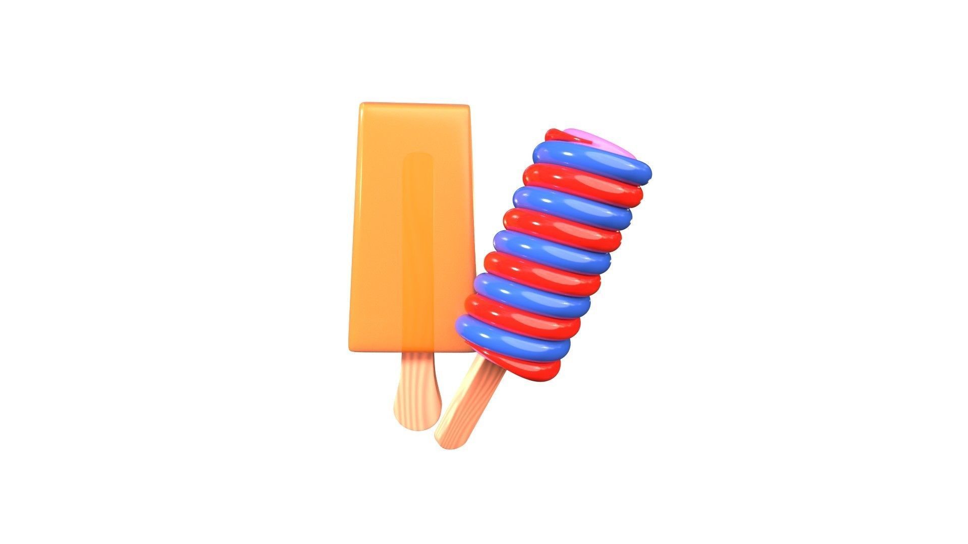 Ice Cream Stick 3D Illustration 3D model_18