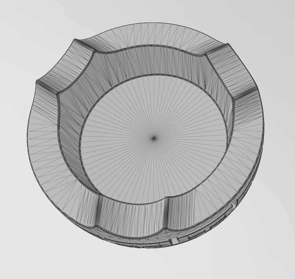 Greek key pattern carved ashtray bowl 3D print model_12