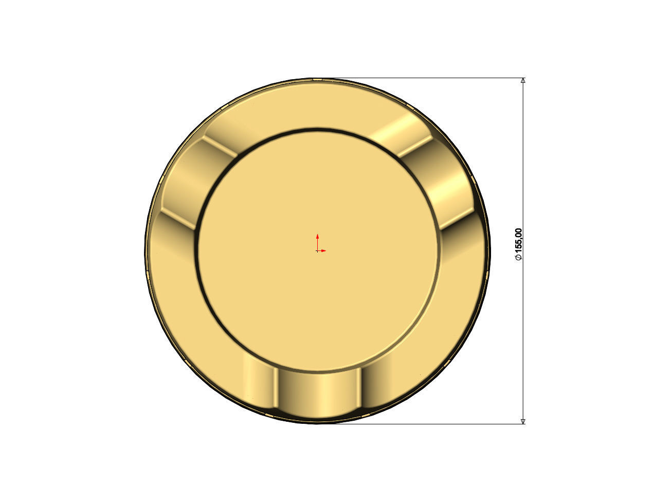 Greek key pattern carved ashtray bowl 3D print model_6