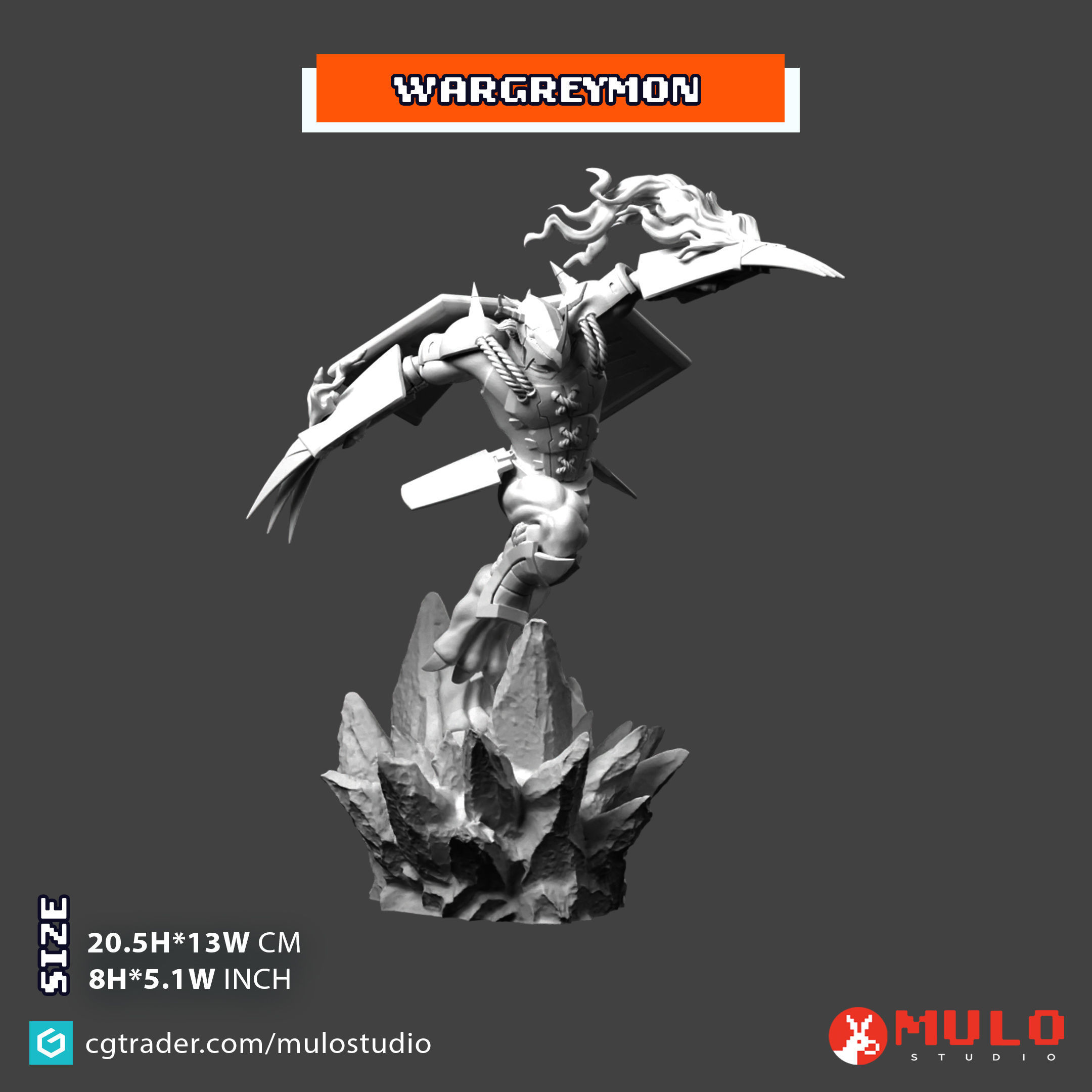 WarGreymon 3D print model_2