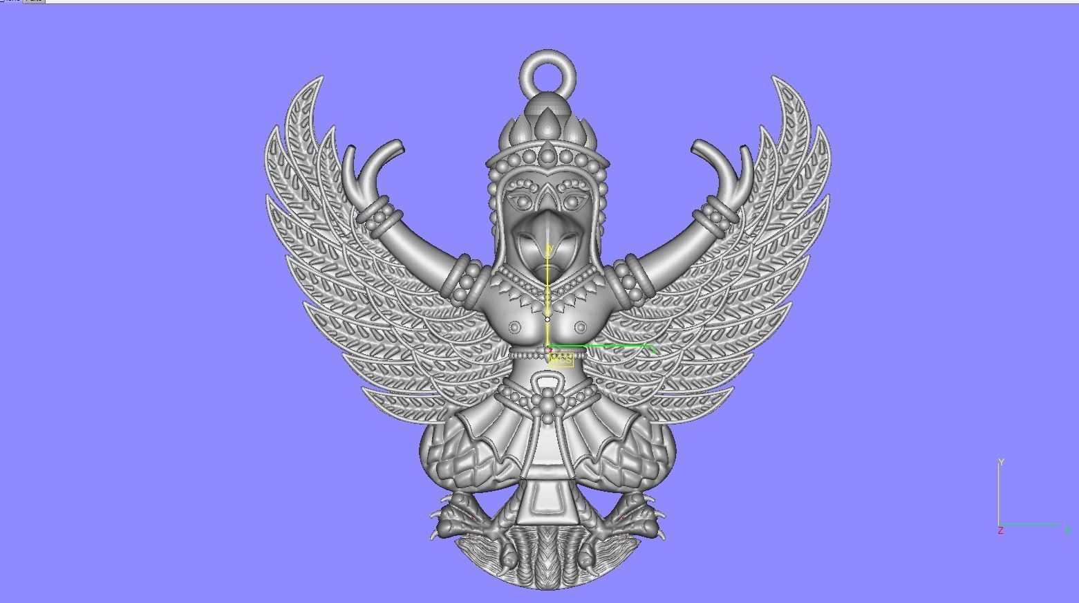 Garuda pendant 3D print model_1