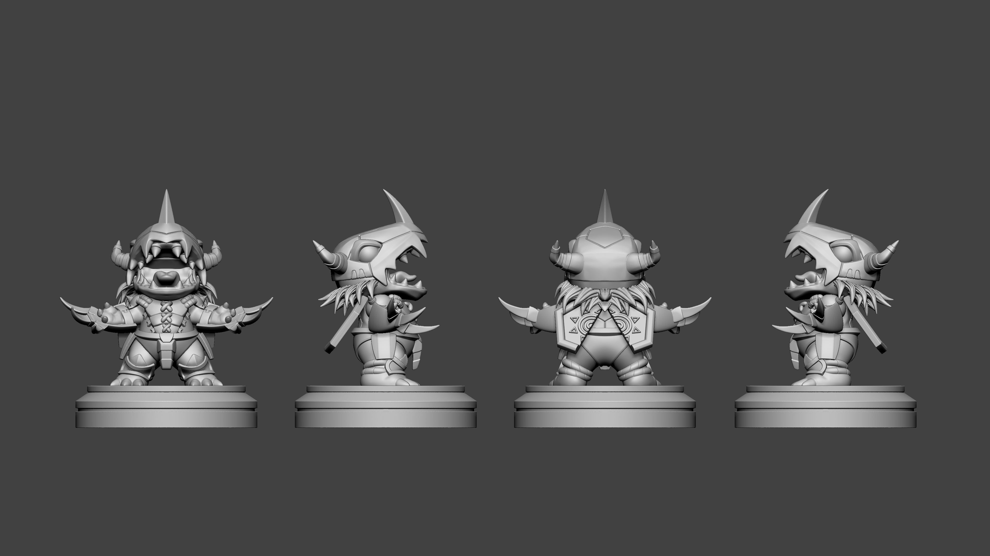 Chibi WarGreymon 3D print model_4