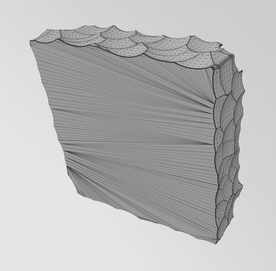 Square hammered ashtray bowl 3D print model_14