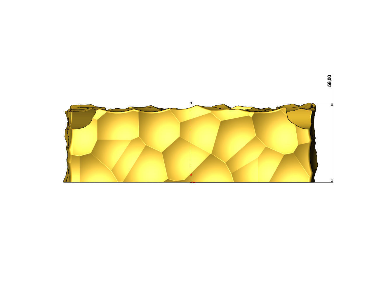 Square hammered ashtray bowl 3D print model_6