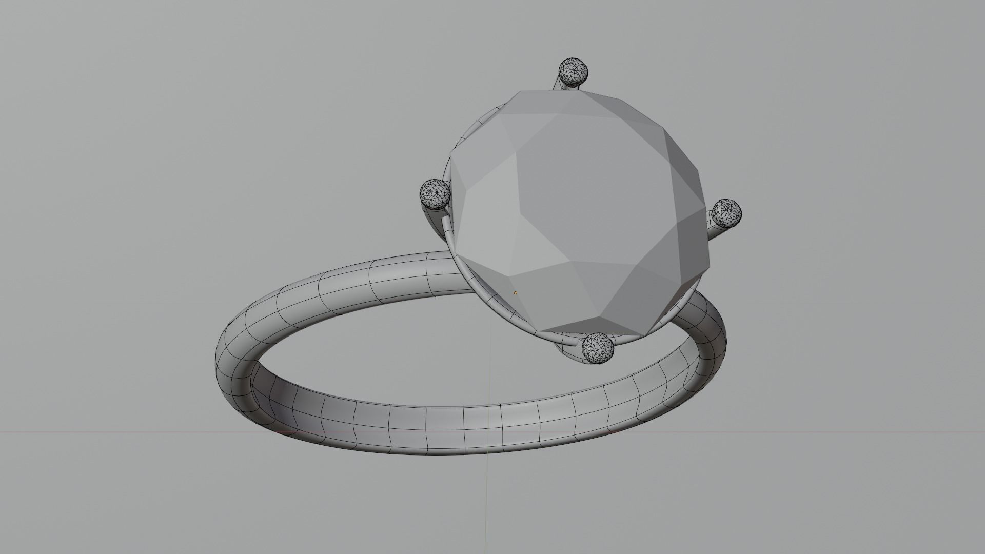 Diamond Ring  Free low-poly 3D model_1