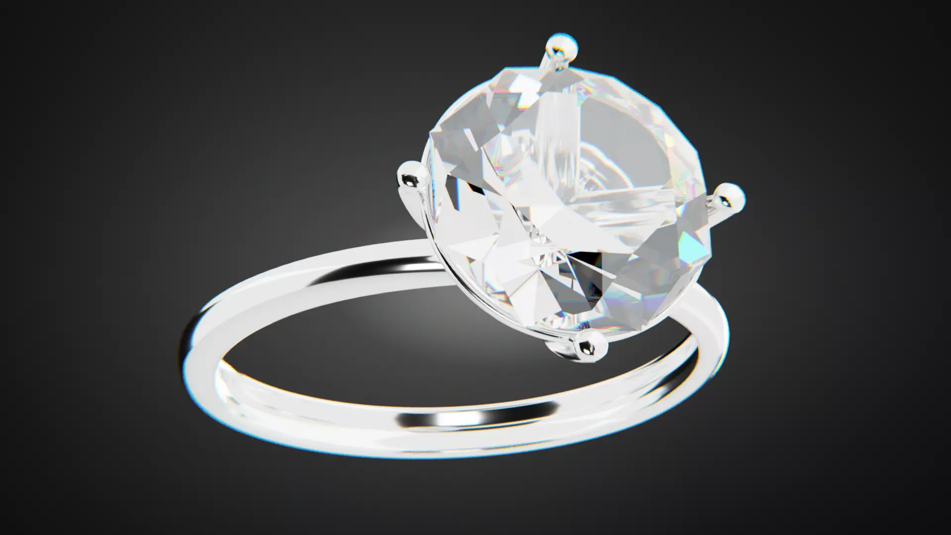 Diamond Ring  Free low-poly 3D model_0