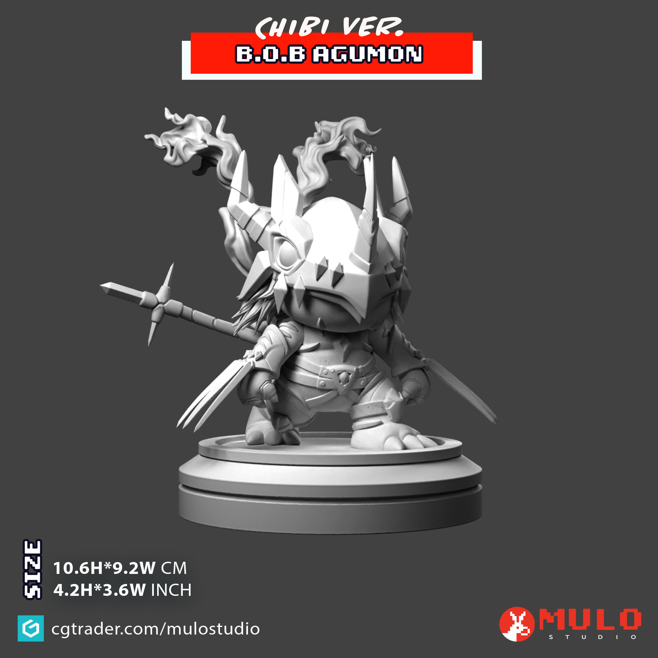 Chibi Bond of Bravery Agumon 3D print model_3