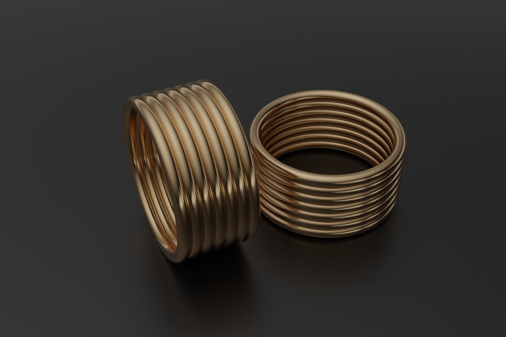 tribal wire stackable thumb ring us size 10 3D print model_1