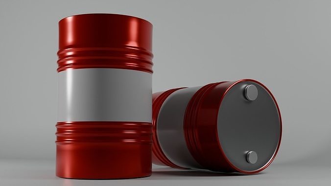 Oil Barrel Low-poly 3D model