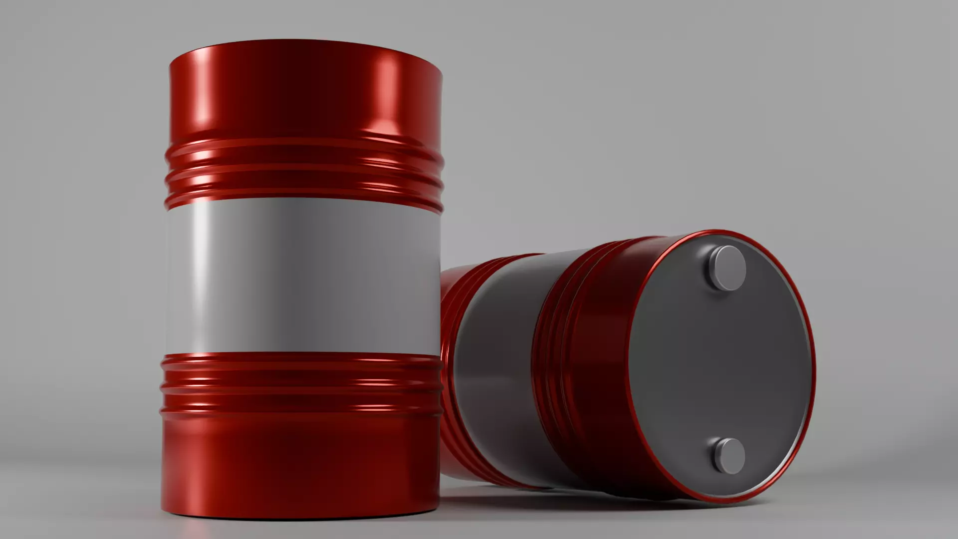 Oil Barrel Low-poly 3D model_0