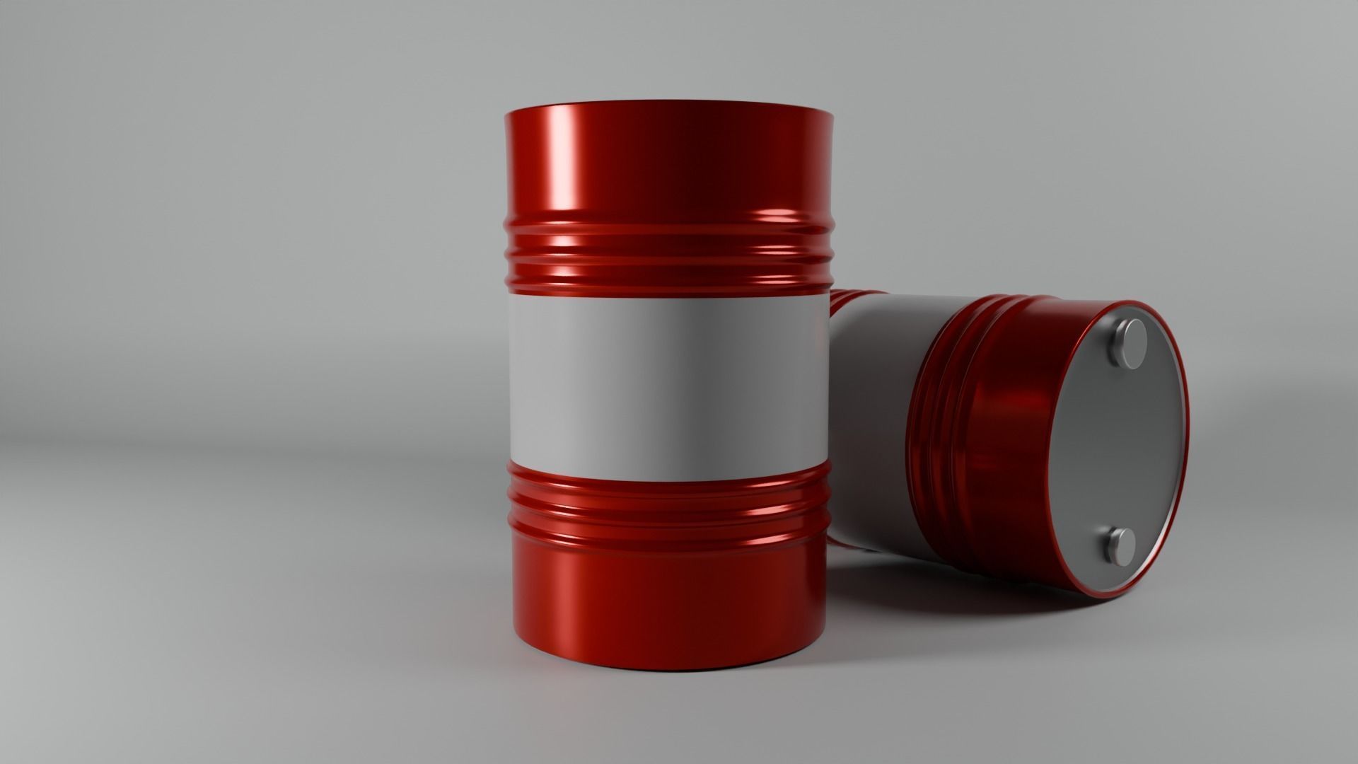 Oil Barrel Low-poly 3D model_2