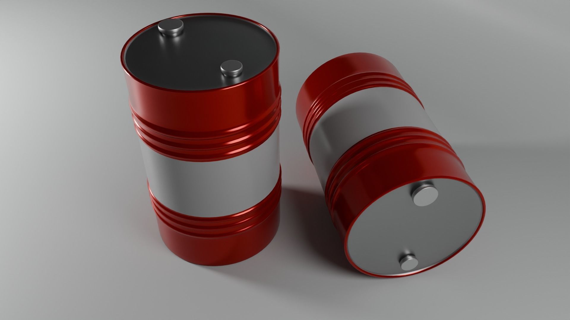 Oil Barrel Low-poly 3D model_1