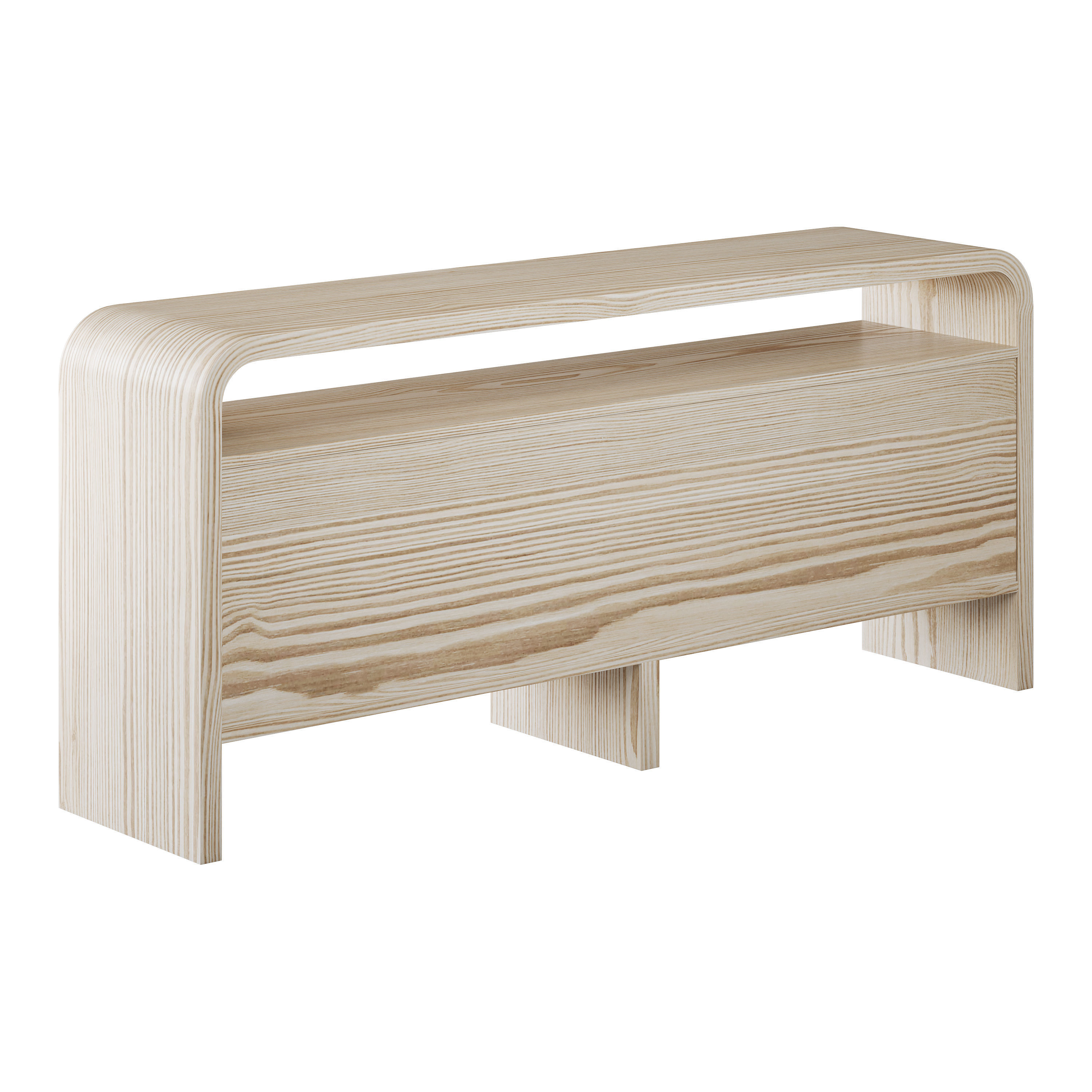 Wood Sideboard Buffet Japandi 3D model_12