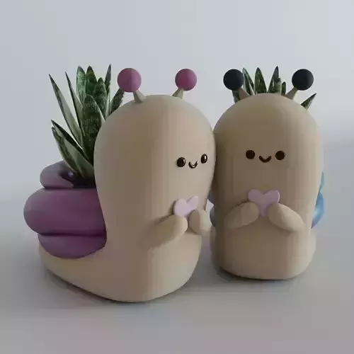 Cute Snail Planter - STL File for 3D Printing