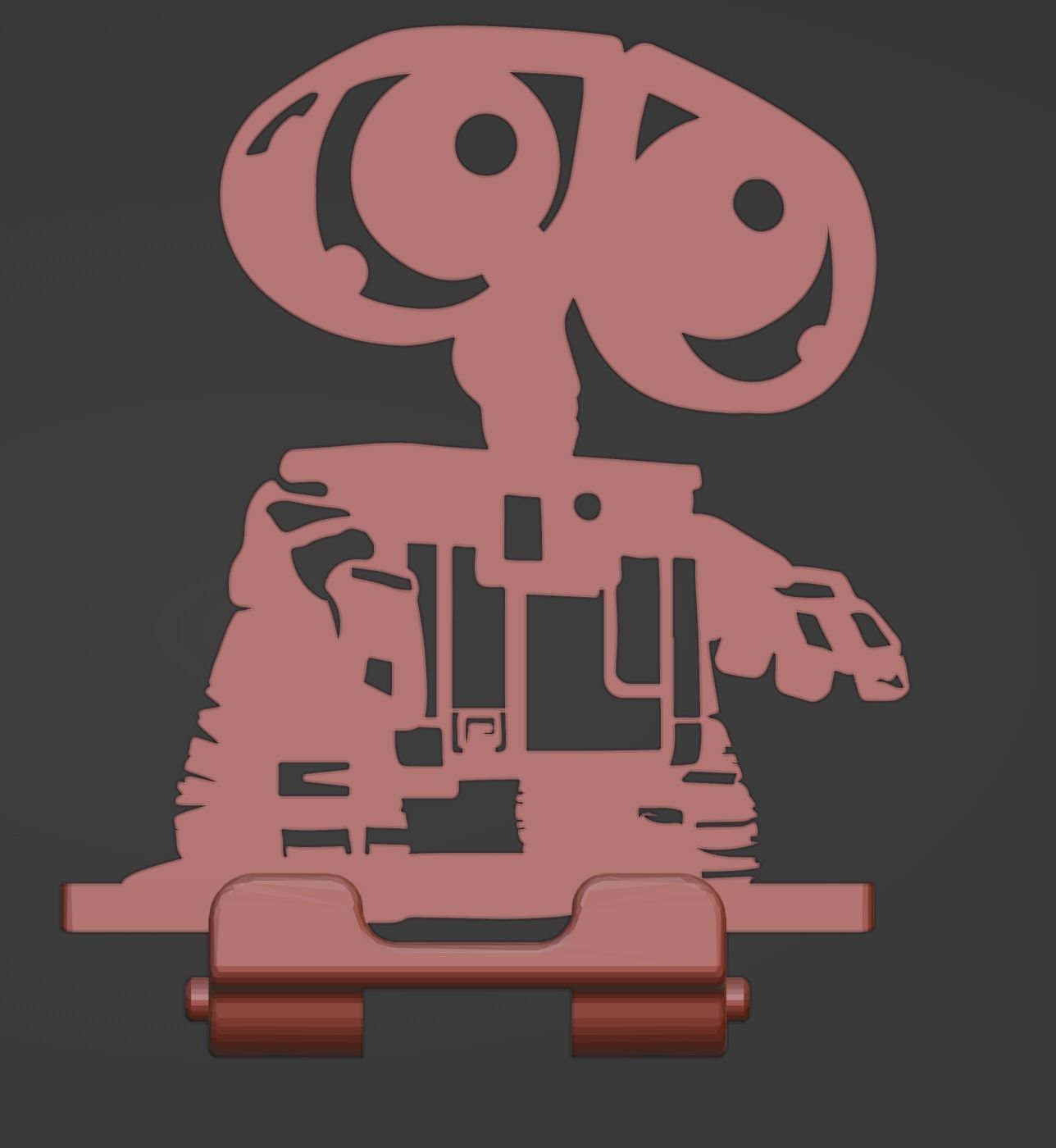 Wall-E Shaped Phone Stand 3D print model_4