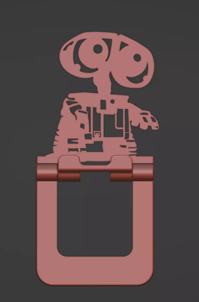 Wall-E Shaped Phone Stand 3D print model_0