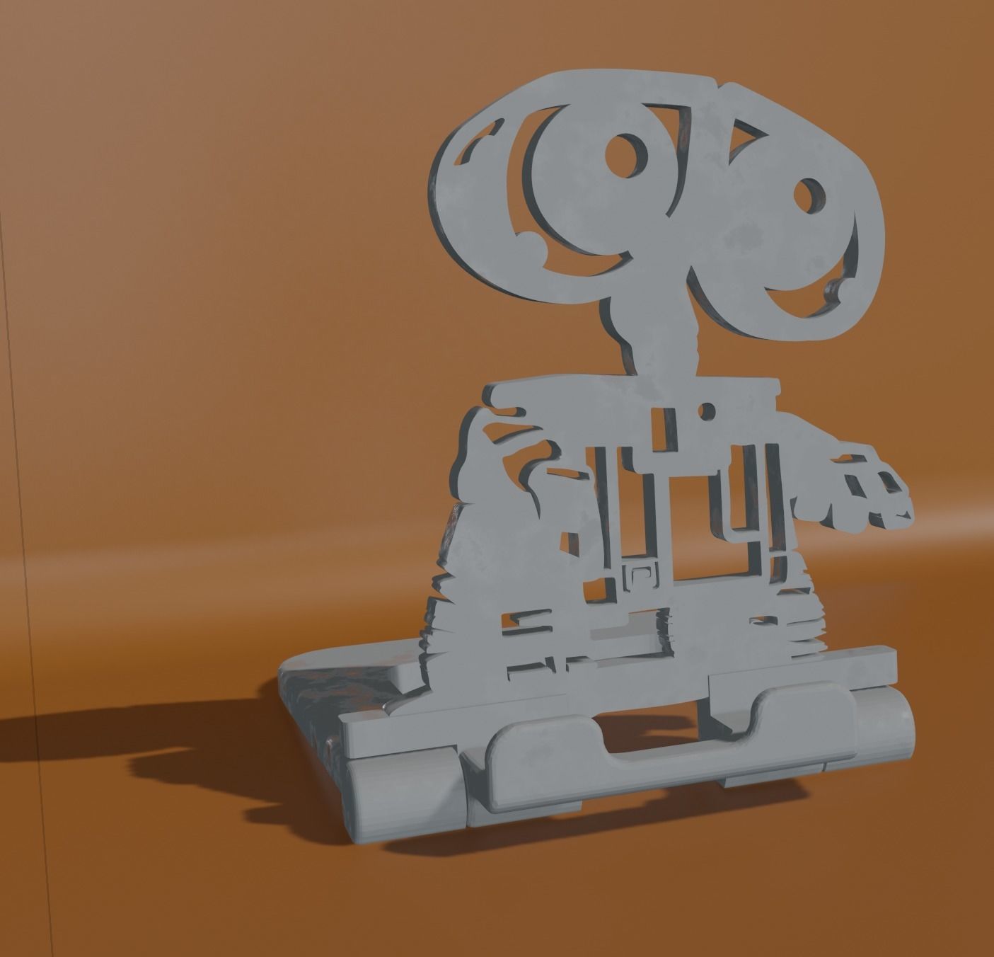 Wall-E Shaped Phone Stand 3D print model_1