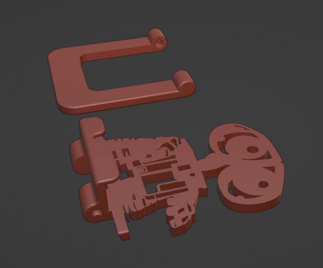 Wall-E Shaped Phone Stand 3D print model_6