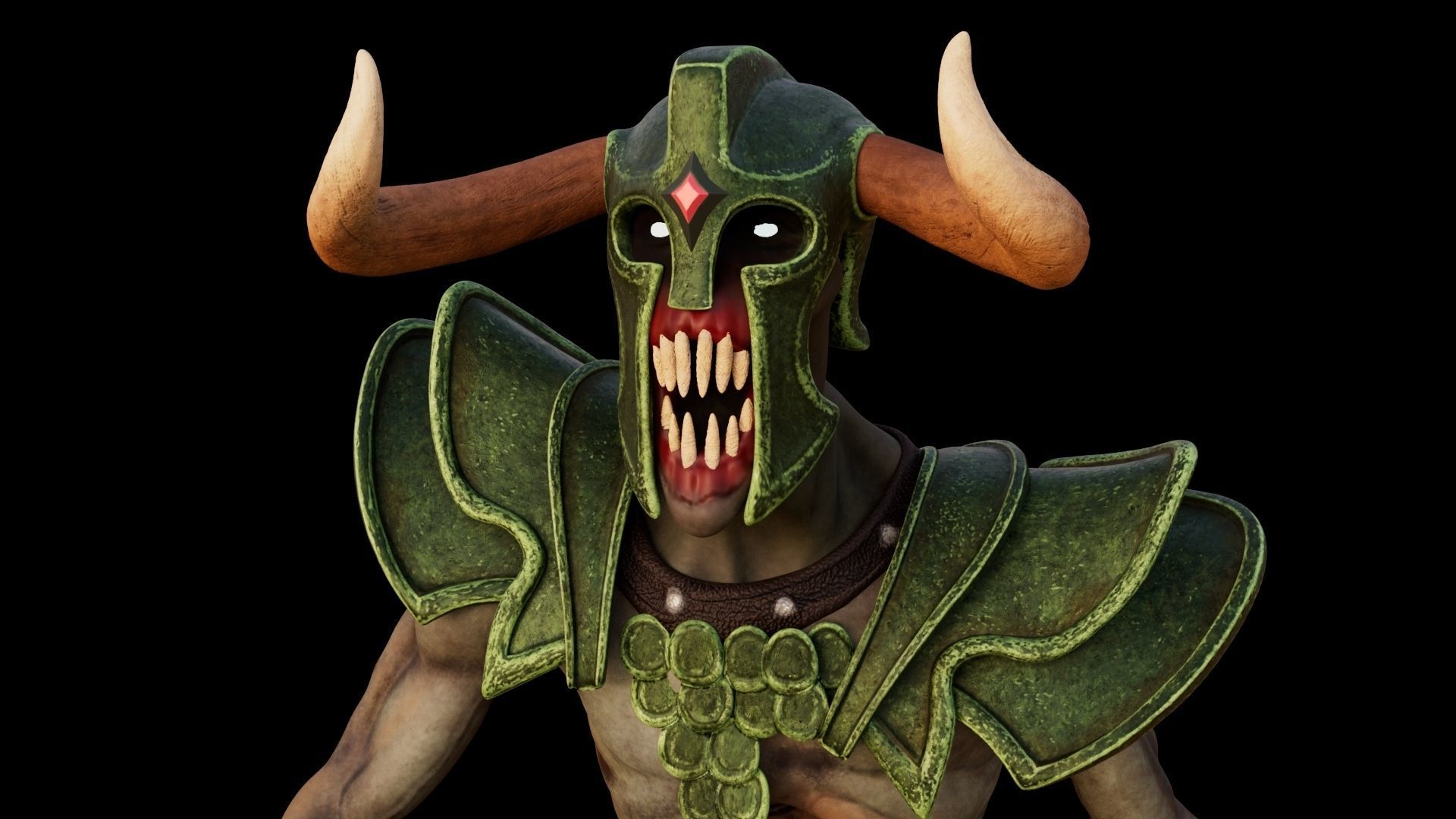 Undying Hero Character of Dota 2 Game Low poly and Highpoly Low-poly 3D model_2