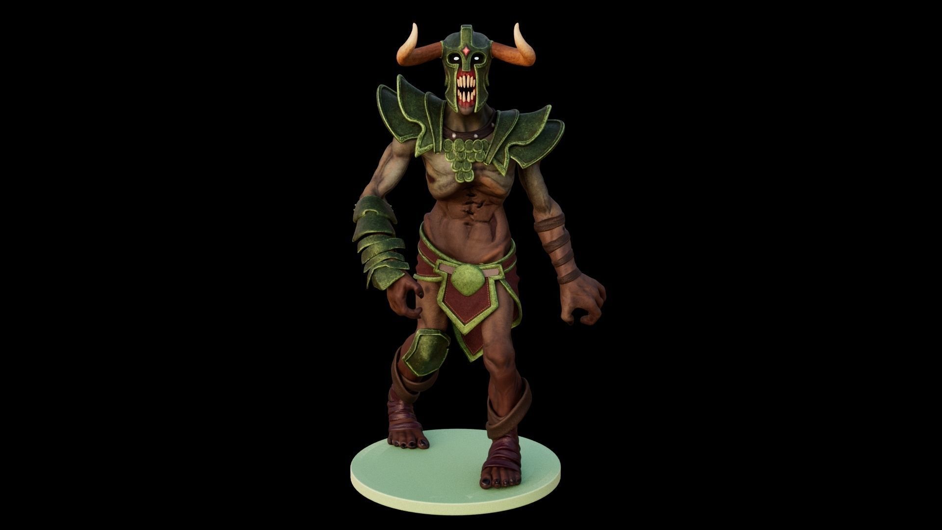 Undying Hero Character of Dota 2 Game Low poly and Highpoly Low-poly 3D model_1
