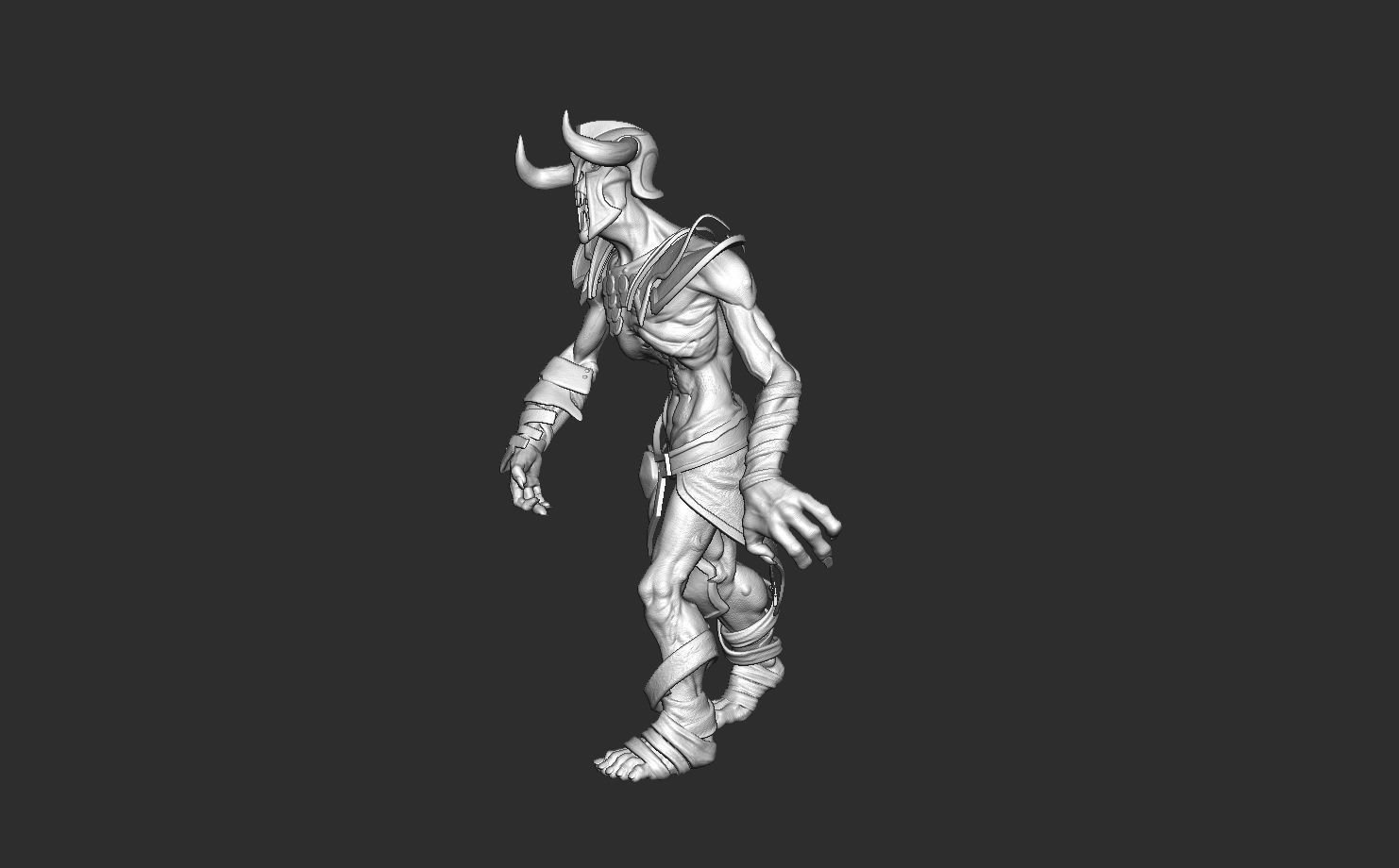 Undying Hero Character of Dota 2 Game Low poly and Highpoly Low-poly 3D model_11