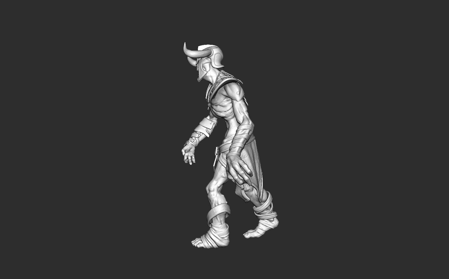Undying Hero Character of Dota 2 Game Low poly and Highpoly Low-poly 3D model_12