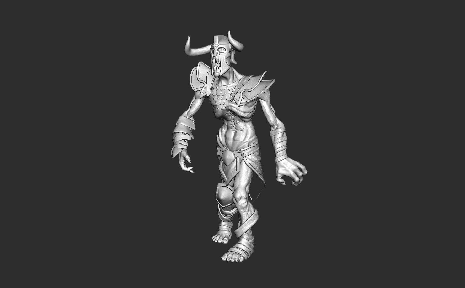 Undying Hero Character of Dota 2 Game Low poly and Highpoly Low-poly 3D model_10