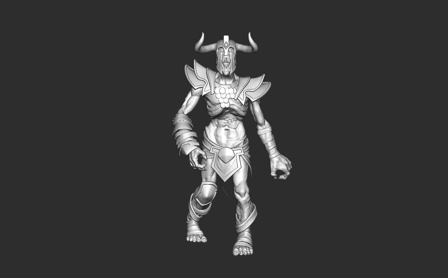 Undying Hero Character of Dota 2 Game Low poly and Highpoly Low-poly 3D model_9
