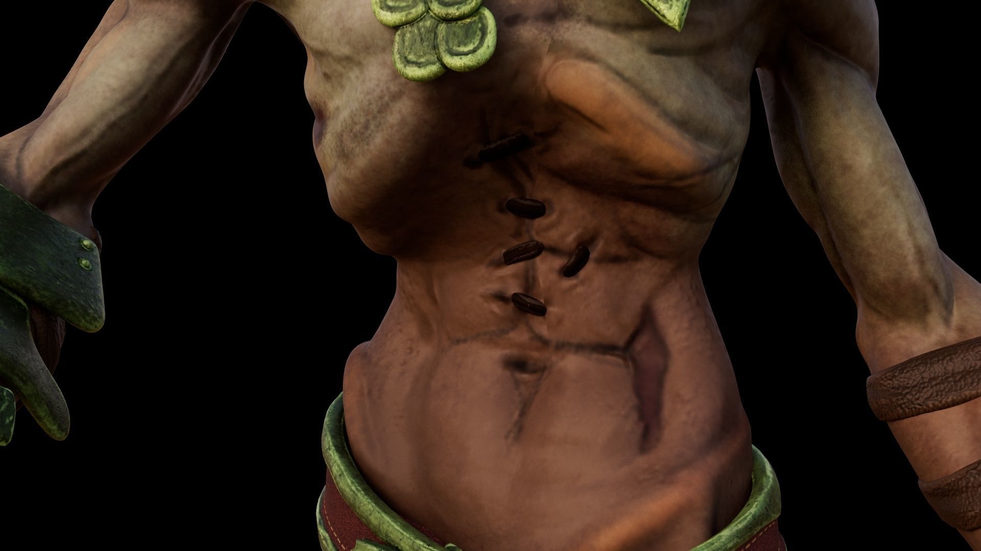 Undying Hero Character of Dota 2 Game Low poly and Highpoly Low-poly 3D model_8