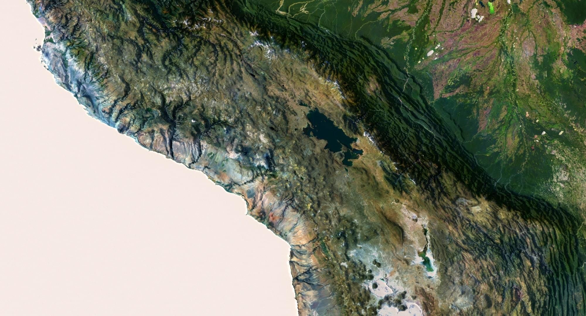 South America Terrain 3D Map 3D model_7