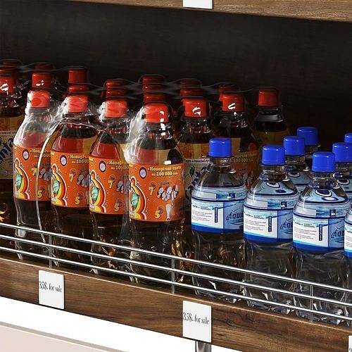 Store shelves Low-poly 3D model 5